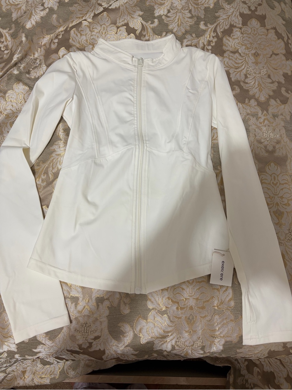 Exercere White Zip-Front Women's Jacket